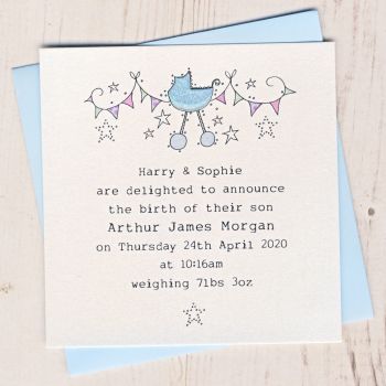  Pack of Baby Boy Birth Announcement Cards