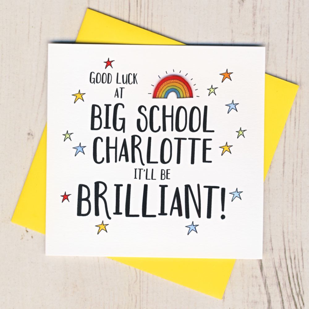 Personalised Good Luck At School Cards
