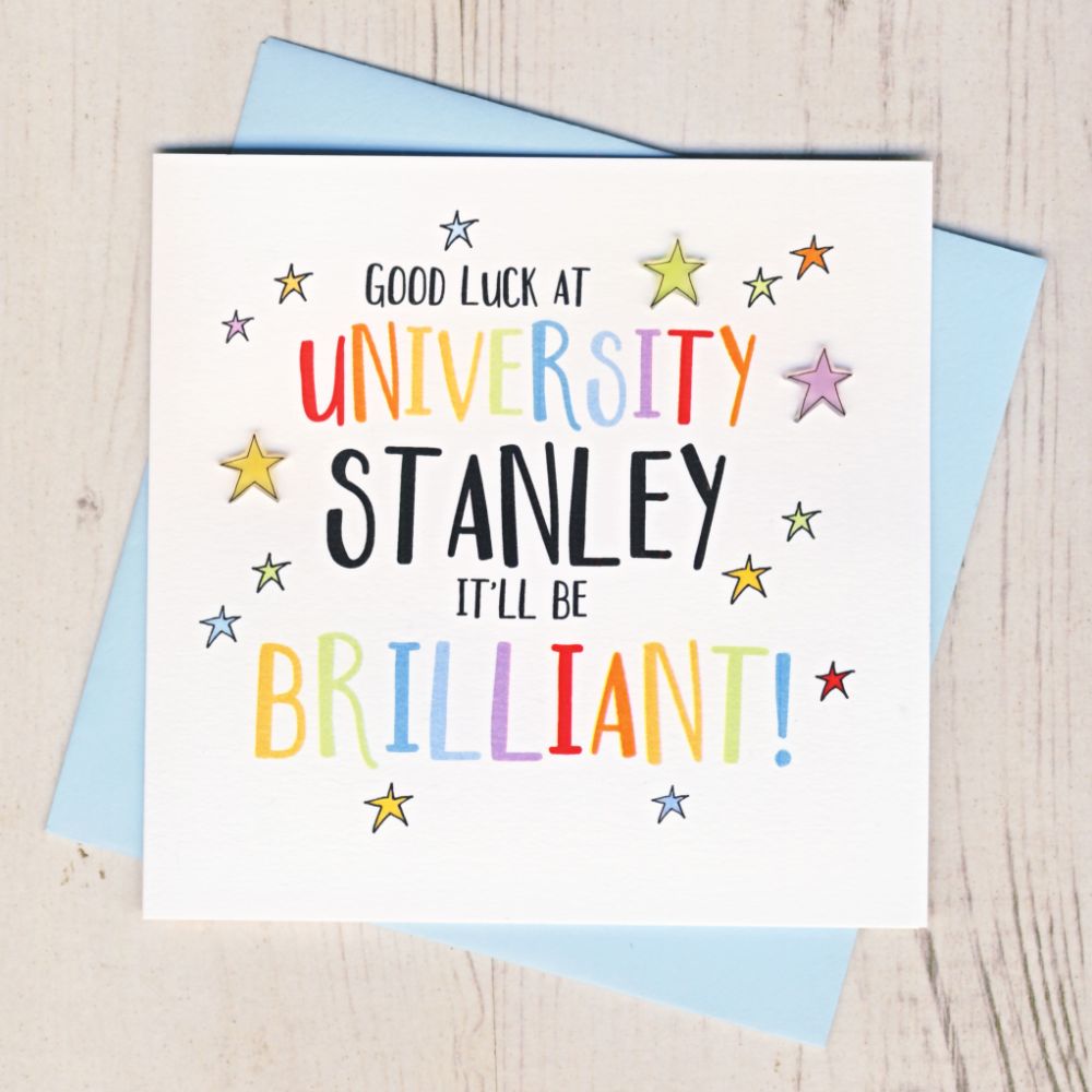 Personalised Good Luck At University Cards