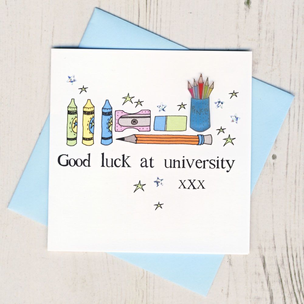 <!-- 004 -->Blue Owl Good Luck At University Card