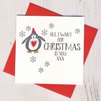 <!-- 018-->Wobbly Eyes All I Want For Christmas Is You Card