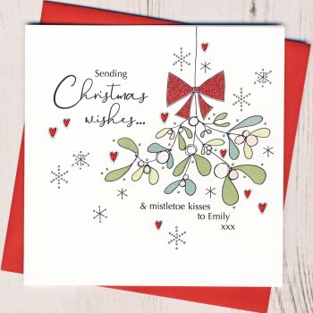 Personalised Christmas Kisses Card