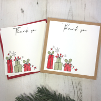 <!-- 000 -->Box of 12 Christmas Presents Thank You Notecards