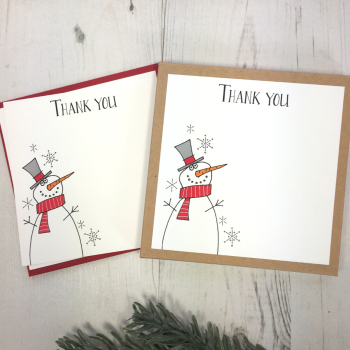 Box of 12 Snowmen Christmas Thank You Notecards