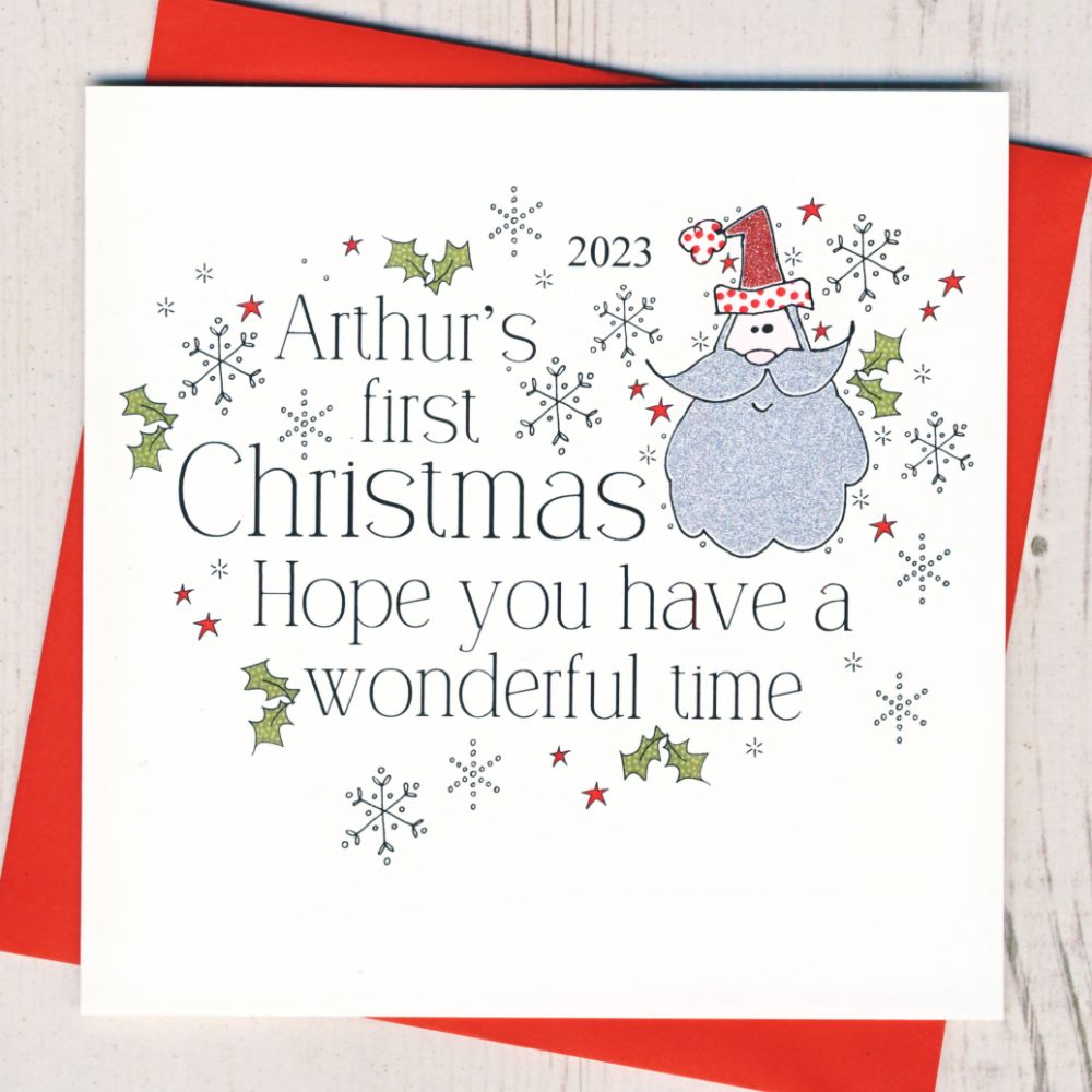 <!-- 005-->Personalised Baby's 1st Christmas Cards