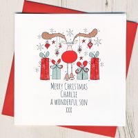 <!-- 002--> Personalised Merry Christmas Rudolph