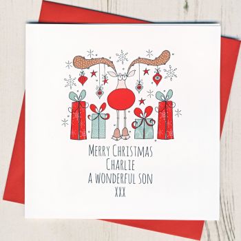  Personalised Merry Christmas Rudolph