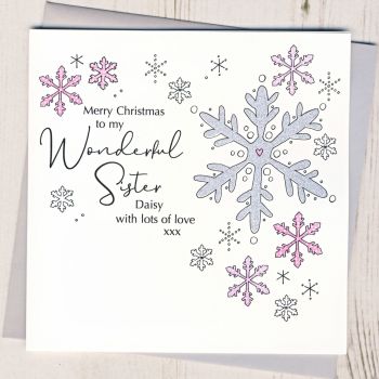 Personalised Christmas Snowflake Card