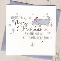 <!-- 001-->Personalised Glittery Christmas Card From The Dog