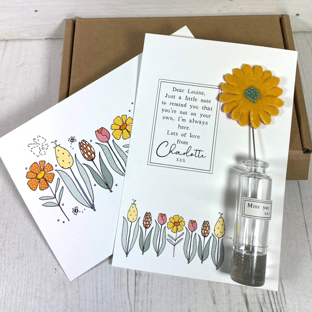 Yellow Velvet Flower Gift Box