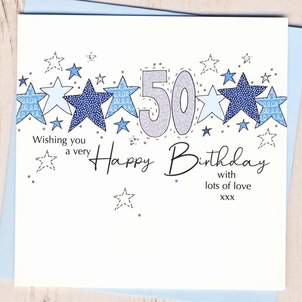 <!-- 000 -->Starry 50th Birthday Card