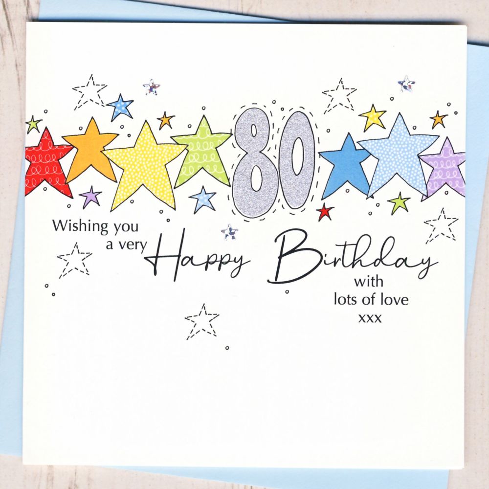 <!-- 000 -->Starry 80th Birthday Card