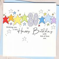 <!-- 010 -->Starry 80th Birthday Card
