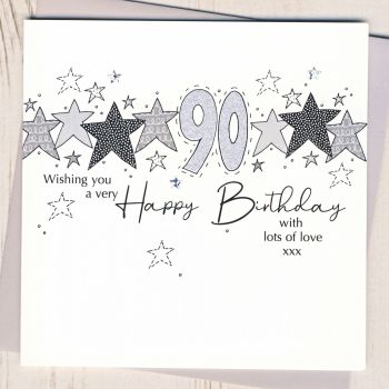 Starry 90th Birthday Card