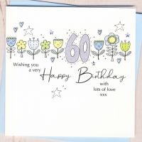 <!-- 000 -->Floral 60th Birthday Card