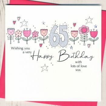 Floral 65th Birthday Card