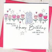 <!-- 000 -->Personalised Floral 18th Birthday Card