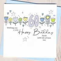 <!-- 000 -->Personalised Floral 60th Birthday Card