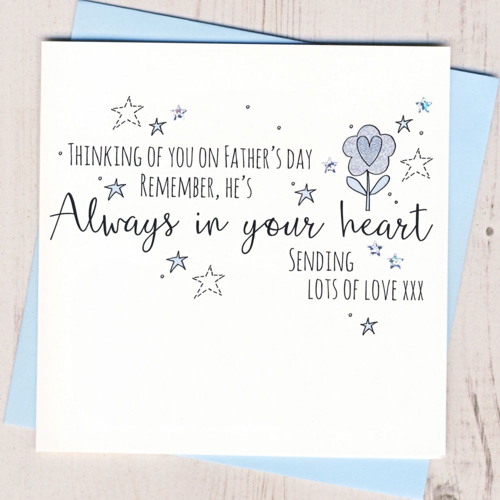 <!-- 000 -->Glittery Thinking of You Flower Father's Day Card 