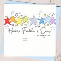 <!-- 038 --> Glittery Rainbow Stars Father's Day Card 
