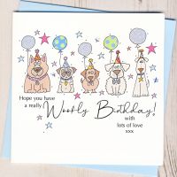 <!-- 037 -->  Woofly Birthday Card