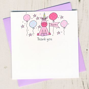  Pack of Unicorn Thank You Cards