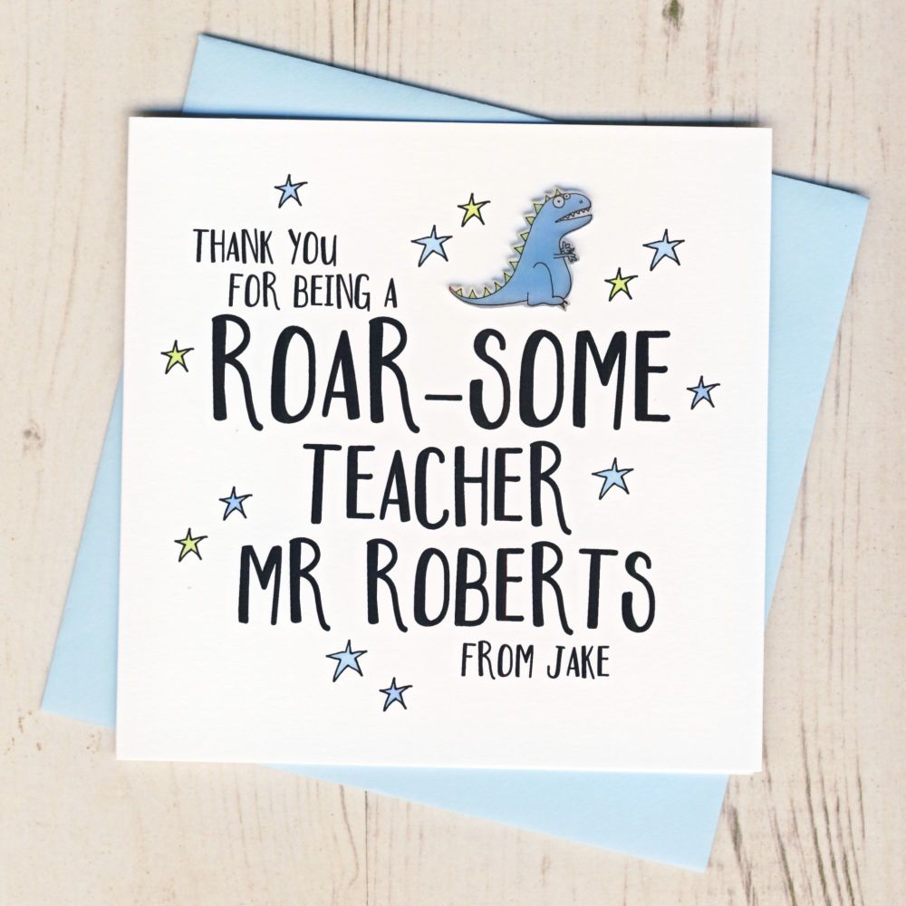 <!-- 000 -->Personalised Roar-some Teacher Thank You Card