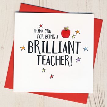 Apple Teacher Thank You Card