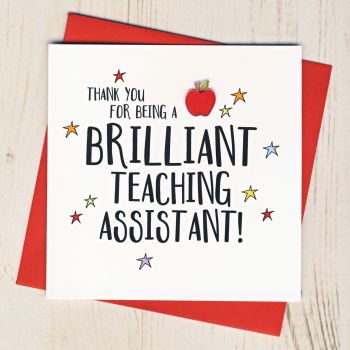  Apple Teaching Assistant Thank You Card