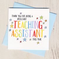 <!-- 014 --> Colourful Teaching Assistant Thank You Card