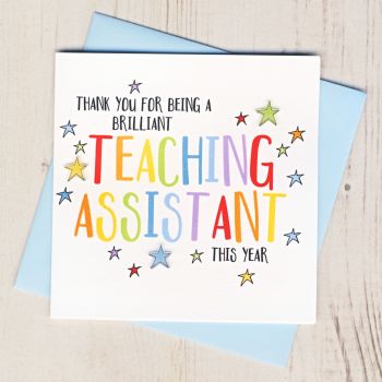  Colourful Teaching Assistant Thank You Card
