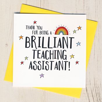  Rainbow Teaching Assistant Thank You Card