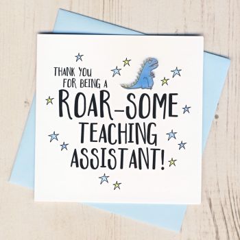  Roar-some Teaching Assistant Thank You Card