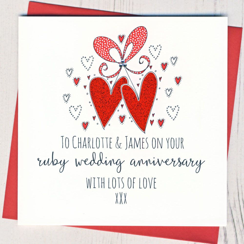 <!-- 005 --> Personalised Ruby Wedding Anniversary