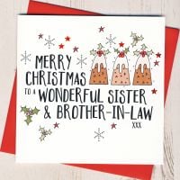 <!-- 030-->Sister & Brother-in-Law or Partner Christmas Card
