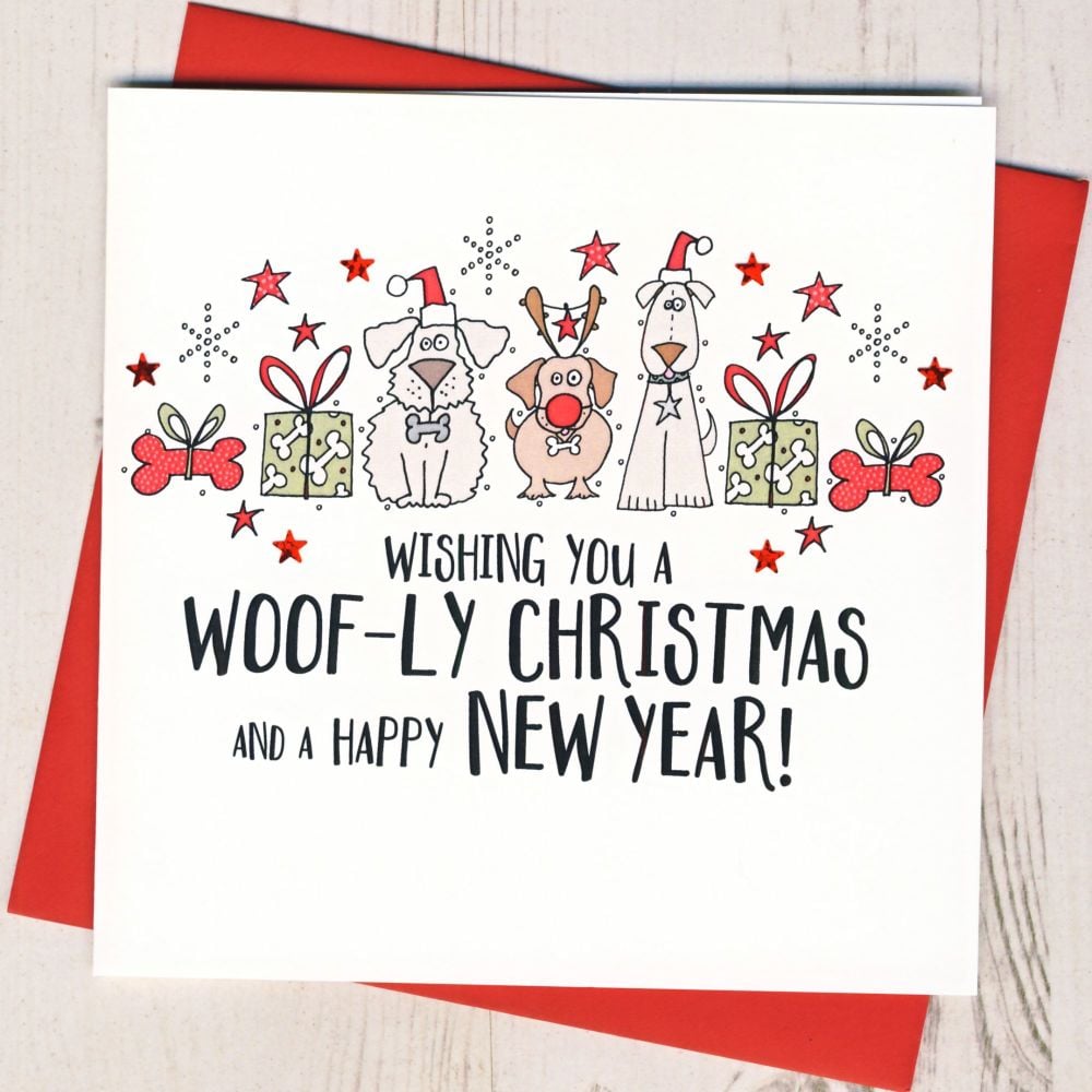 <!-- 000-->Wishing You A Woofly Christmas Card