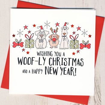 Wishing You A Woofly Christmas Card