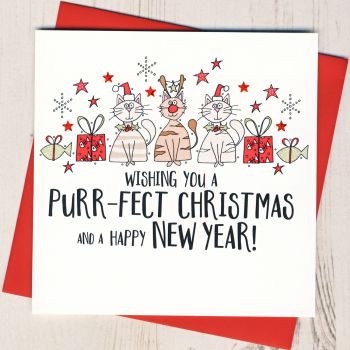 Wishing You A Purrfect Christmas Card