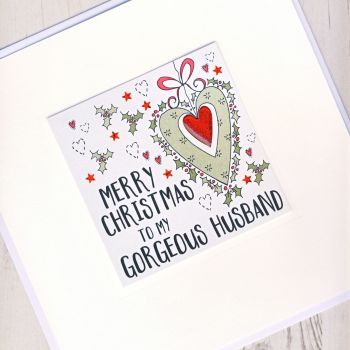 Large Husband Christmas Card