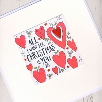  Large All I Want For Christmas Is You Card