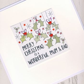  Large Mum & Dad Christmas Card