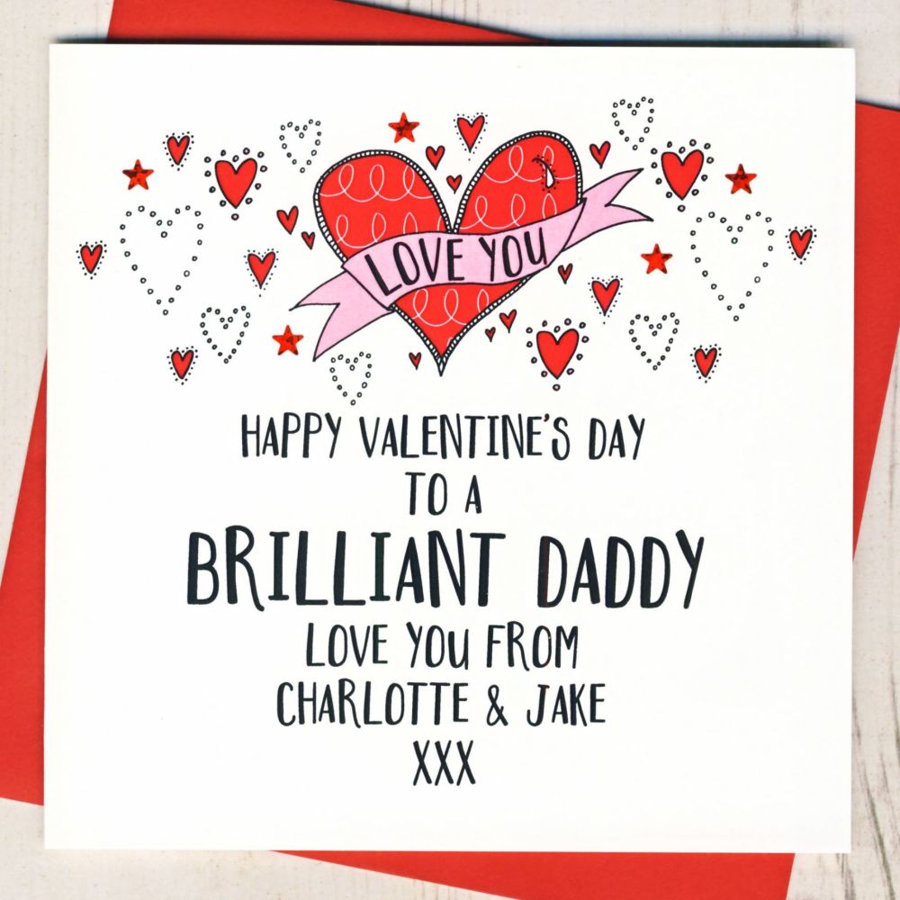 <!-- 005 -->Personalised Daddy Valentines Card