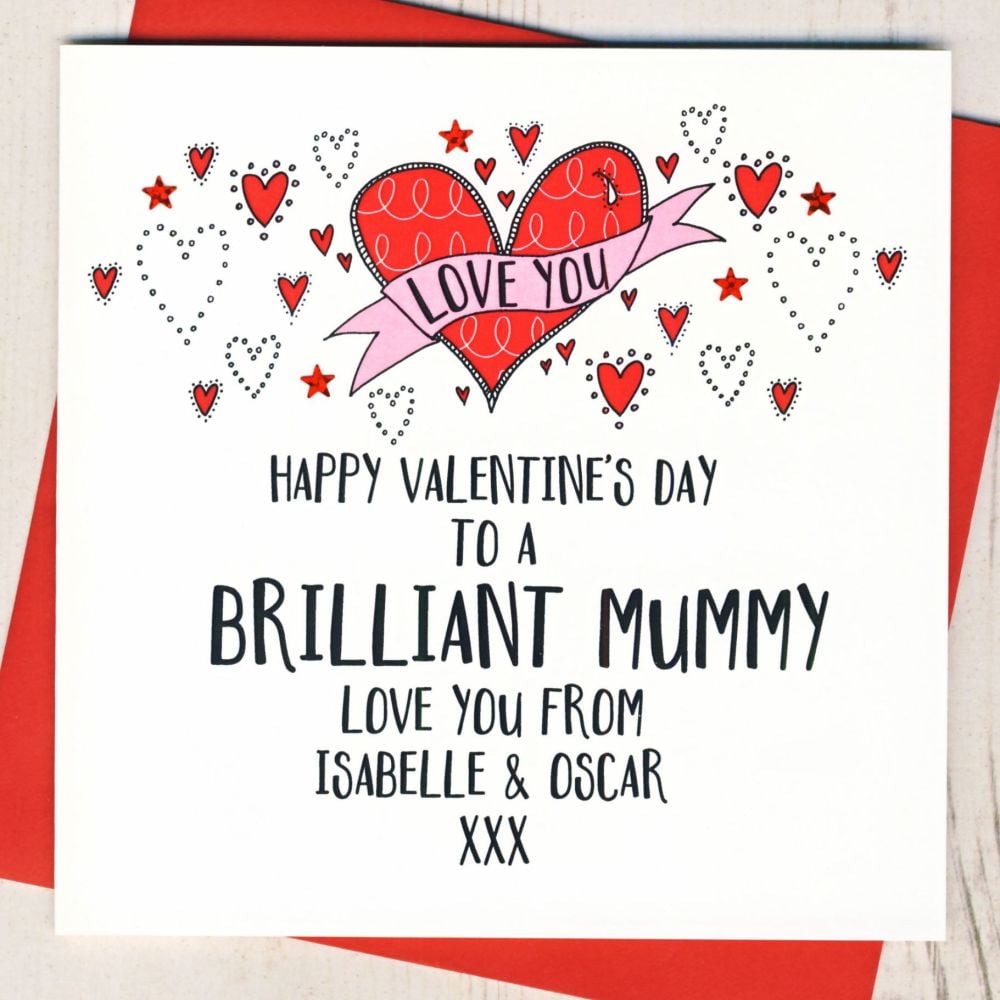 <!-- 005 -->Personalised Mummy Valentines Card
