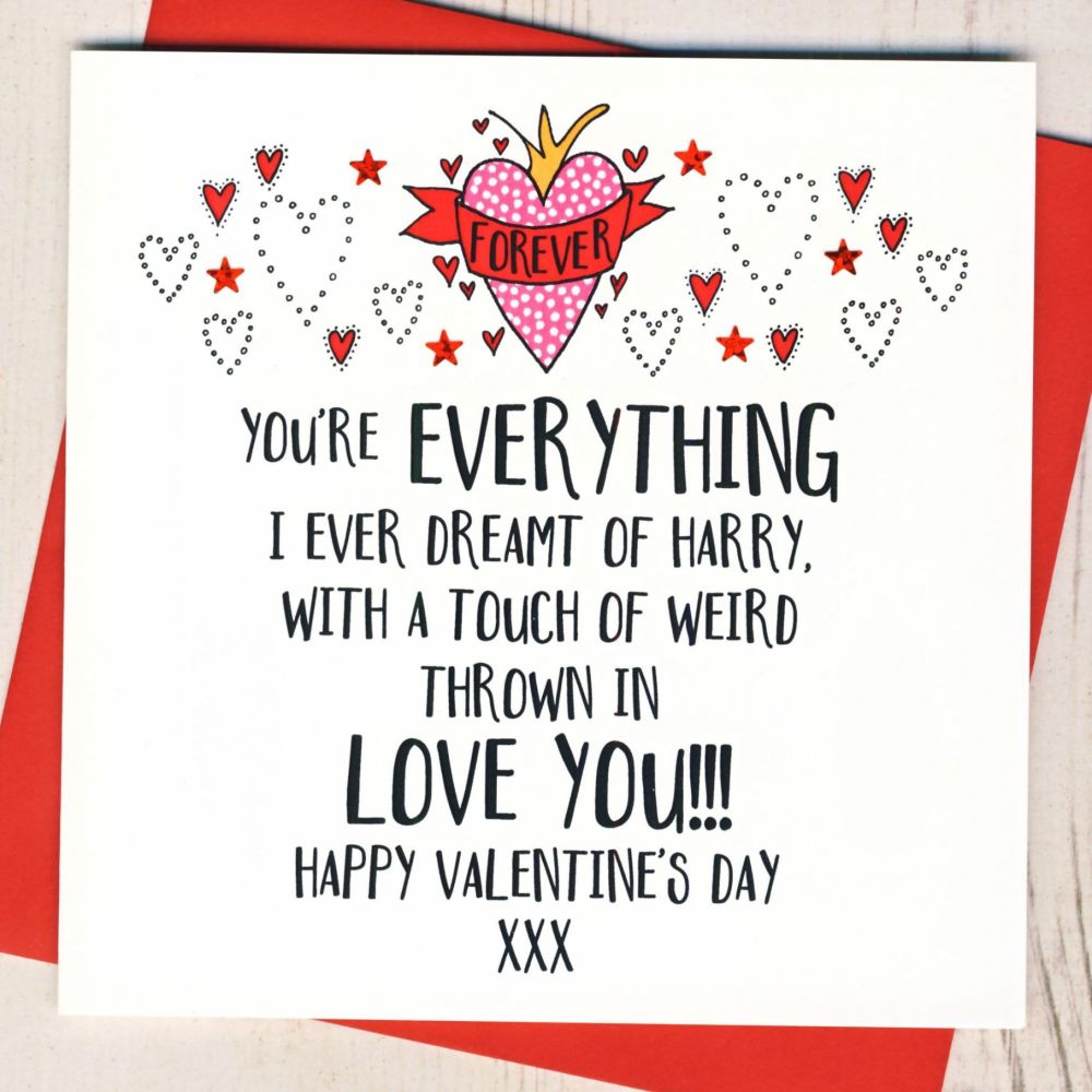 <!-- 006 -->Personalised 'Touch Of Weird' Valentines Card