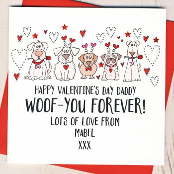 Personalised Valentines Card From The Dog or Dogs