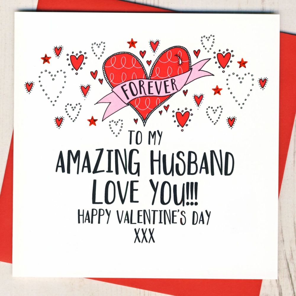 <!-- 002 -->Amazing Husband Valentines Card