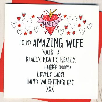 Lucky Wife Valentines Card