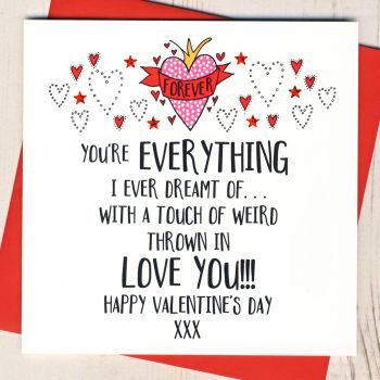 'Touch Of Weird' Valentines Card