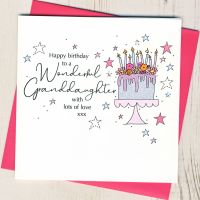 <!-- 009 --> Granddaughter Happy Birthday Cake Card