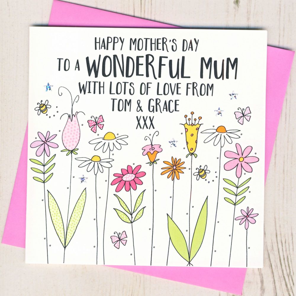 <!-- 005 -->Floral Happy Mother's Day Card 